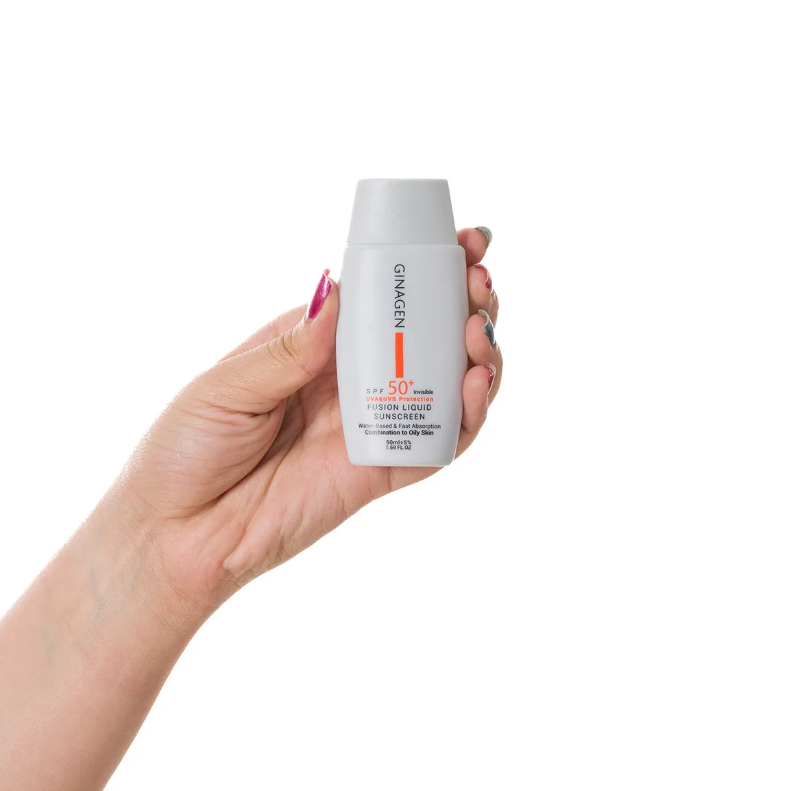 ضد آفتاب بی رنگ ژیناژن مدل Fusion liquid مناسب پوست چرب 50 میلی لیتر — ۸