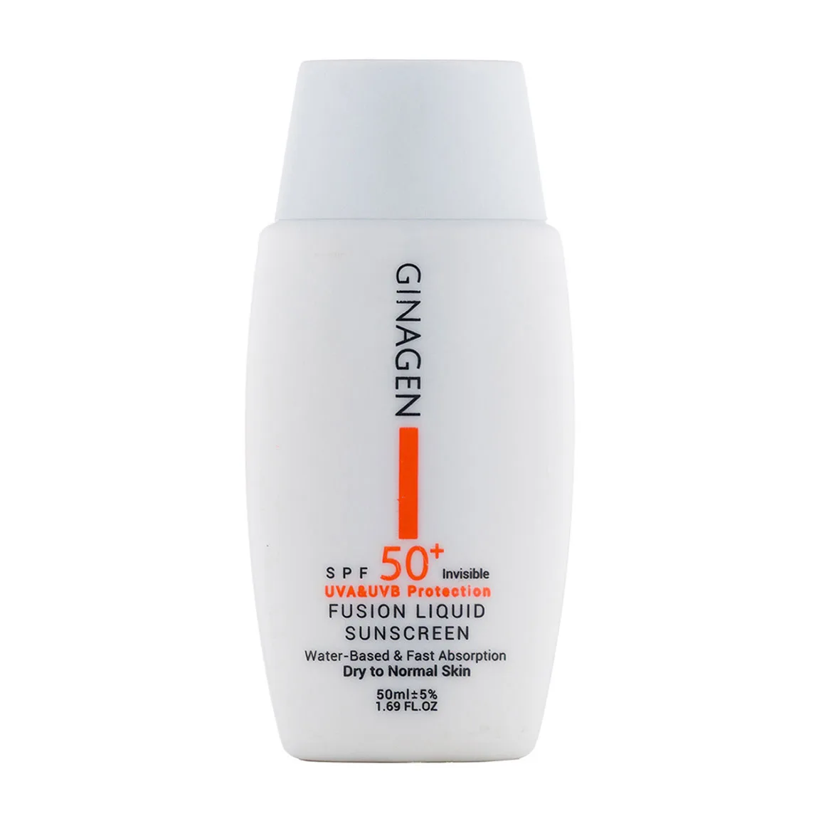 کرم ضد آفتاب بی رنگ ژیناژن مدل Fusion Liquid مناسب پوست خشک و نرمال 50 میلی لیتر — ۱